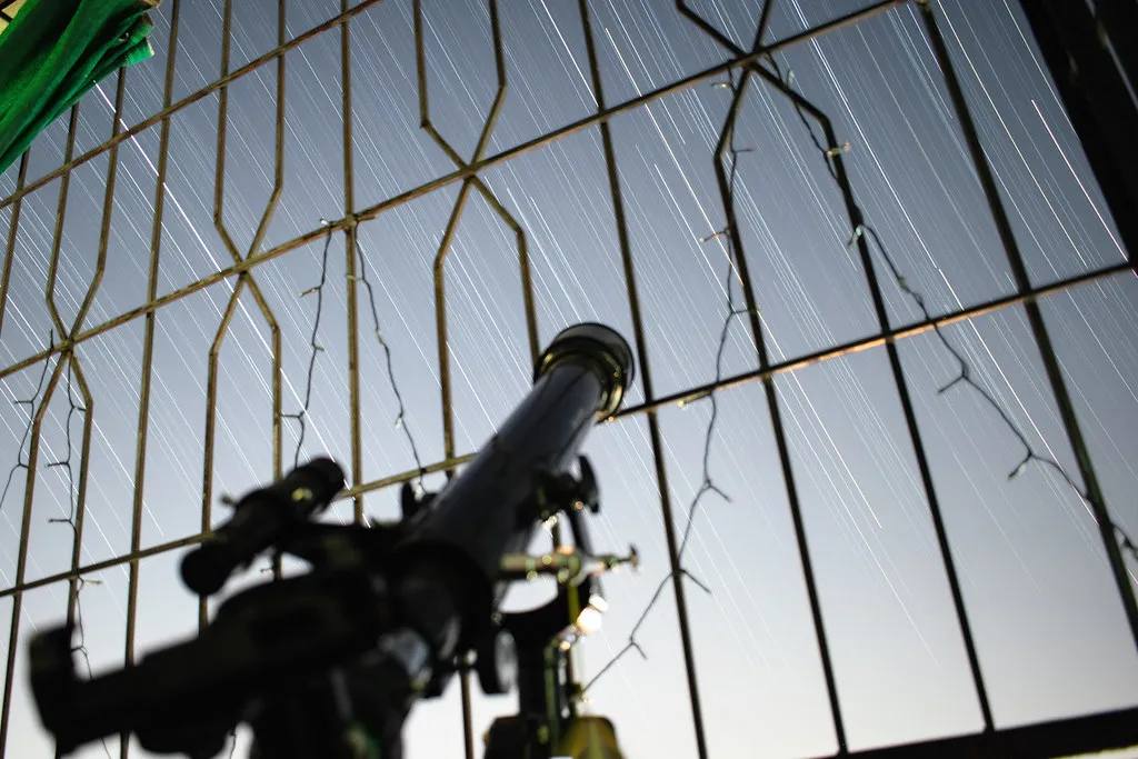 Telescope Night Sky Startrails